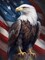 5D Diamond Painting Kits for Adults Flag Eagle, Full Drill Animal DIY Rhinestone Embroidery Set Paint with Diamonds Art by Number Kits Cross Stitch Home Wall Craft Decoration 12X16 Inch